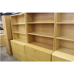 MAPLE 2 DRAWER LATERAL FILE CABINET WITH OVERSHELF