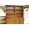 Image 2 : MAHOGANY 6' CREDENZA WITH HUTCH