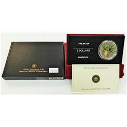 CANADA-2005 COLORIZED SILVER MAPLE LEAF