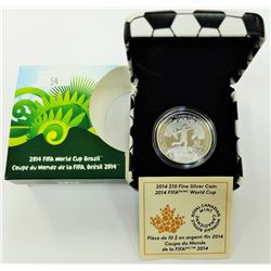 CANADA-2014 $10 SILVER FIFA WORLD CUP SOCCER