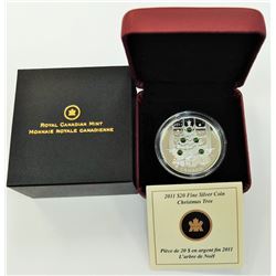 CANADA-2011 $20 SILVER CHRISTMAS TREE