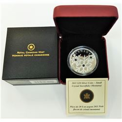 CANADA-2011 $20 SILVER SMALL CRYSTAL SNOWFLAKES