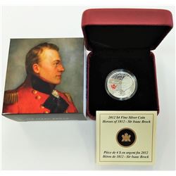 CANADA-2012 $4 SILVER ISAAC BROCK PROOF