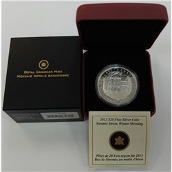 CANADA-2013 $20 SILVER HARRIS TORONTO STREET