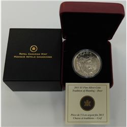 CANADA- 2013 $5 SILVER TRADITION OF HUNTING-DEER