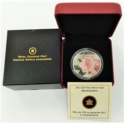 CANADA-2014 $20 SILVER RHODODENDRON