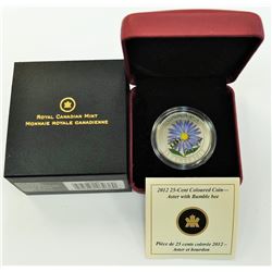 CANADA-2012 25 CENT ASTER AND BUMBLE BEE