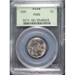 1935 BUFFALO NICKEL, PCGS MS-66