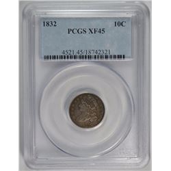 1832 CAPPED BUST DIME PCGS XF45