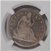 Image 2 : 1870-CC SEATED HALF DOLLAR, NGC VG-8  RARE!!
