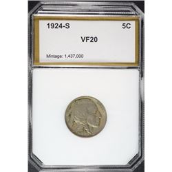 1924-S BUFFALO NICKEL PCI VF