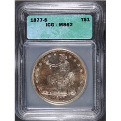1877-S TRADE DOLLAR, ICG MS-62