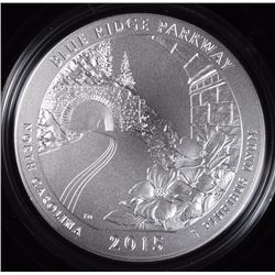 2015 America the Beautiful 5oz SILVER UNC COIN - BLUE RIDGE PARKWAY