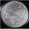 Image 1 : 2014 5 OZ AMERICA THE BEAUTIFUL GREAT SMOKY MTN NATIONAL PARK UNC SILVER ROUND