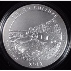 2012 American the Beautiful 5oz SILVER UNC COIN - CHACO CULTURE NATL PARK