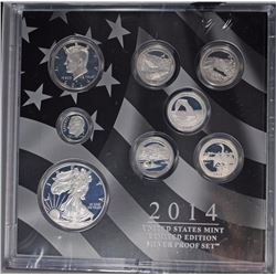 2014 US Mint Limited Edition SILVER Proof Set - 8 Silver Coins