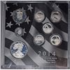 Image 1 : 2014 US Mint Limited Edition SILVER Proof Set - 8 Silver Coins