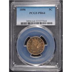 1896 LIBERTY NICKEL PCGS PROOF 64  COLORS! BEAUTIFUL!