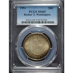 1951 WASHINGTON/CARVER HALF DOLLAR PCGS MS65 GEM (LABEL SAYS IT IS BOOKER T