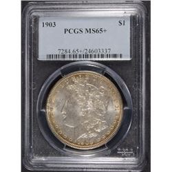 1903 MORGAN SILVER DOLLAR PCGS MS65+ NICE