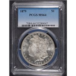 1879 MORGAN SILVER DOLLAR PCGS MS64