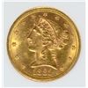Image 2 : 1881 $5 LIBERTY HEAD HALF EAGLE GOLD PCSS CH BU+