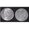 Image 1 : 1927-D AU & 1924-S AU/BU PEACE SILVER DOLLARS