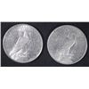 Image 2 : 1927-D AU & 1924-S AU/BU PEACE SILVER DOLLARS