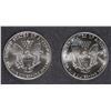 Image 2 : ( 2 ) 1993 GEM BU AMERICAN SILVER EAGLES