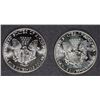 Image 2 : ( 2 )  GEM BU 1987 AMERICAN SILVER EAGLES,  BETTER DATE