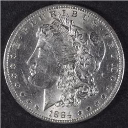 1884 MORGAN SILVER DOLLAR, CHOICE BU