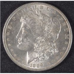 1889 MORGAN SILVER DOLLAR, CHOICE BU