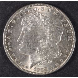 1890 MORGAN SILVER DOLLAR, CHOICE BU