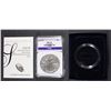 Image 1 : 2015-W BURNISHED AMERICAN SILVER EAGLE ICGA PERFECT GEM BU, WITH ORIG BOX/COA