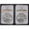 Image 1 : ( 2 ) 2004 AMERICAN SILVER EAGLE, NGC MS-69