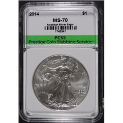 2014 AMERICAN SILVER EAGLE, PCSS PERFECT GEM BU