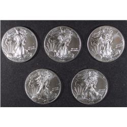 ( 5 ) GEM BU 2016 AMERICAN EAGLES IN ORIG MINT TUBE