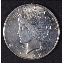 1927-D PEACE SILVER DOLLAR CH BU