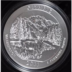 2011 American the Beautiful 5oz SILVER UNC COIN - OLYMPIC NATL PARK