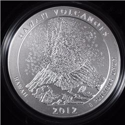 2012 American the Beautiful 5oz SILVER UNC COIN - HAWAII VOLCANOES NATL PARK