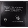 Image 3 : 2011 America the Beautiful 5oz SILVER UNC COIN - CHICKASAW NATL REC AREA