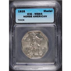 1925 NORSE THICK ICG MS64 NICE