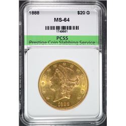 1888 $20 LIBERTY HEAD GOLD EAGLE PCSS CH BU