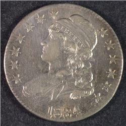 1834 CAPPED BUST HALF DOLLAR, AU/BU NICE LUSTRE