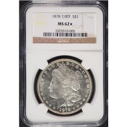 1878 7/8 TF MORGAN DOLLAR NGC MS-62 STAR