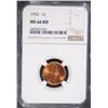 Image 1 : 1952 LINCOLN CENT, NGC MS-66 RED