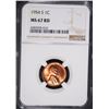 Image 1 : 1954-S LINCOLN CENT, NGC MS-67 RED