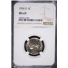 Image 1 : 1956-D JEFFERSON NICKEL, NGC MS-67 POPULATION OF  ( 26 )  NONE HIGHER!!