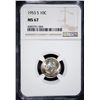 Image 1 : 1953-S ROOSEVELT DIME, NGC MS-67