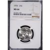 Image 1 : 1953 WASHINGTON QUARTER, NGC MS-66
